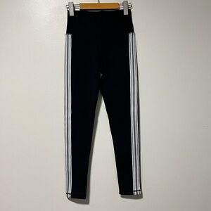 TNA Women’s High-Rise Leggings Size S Black with White Stripes